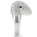 Elegant elephant statement ring in silver with sparkling embellishments for a unique style