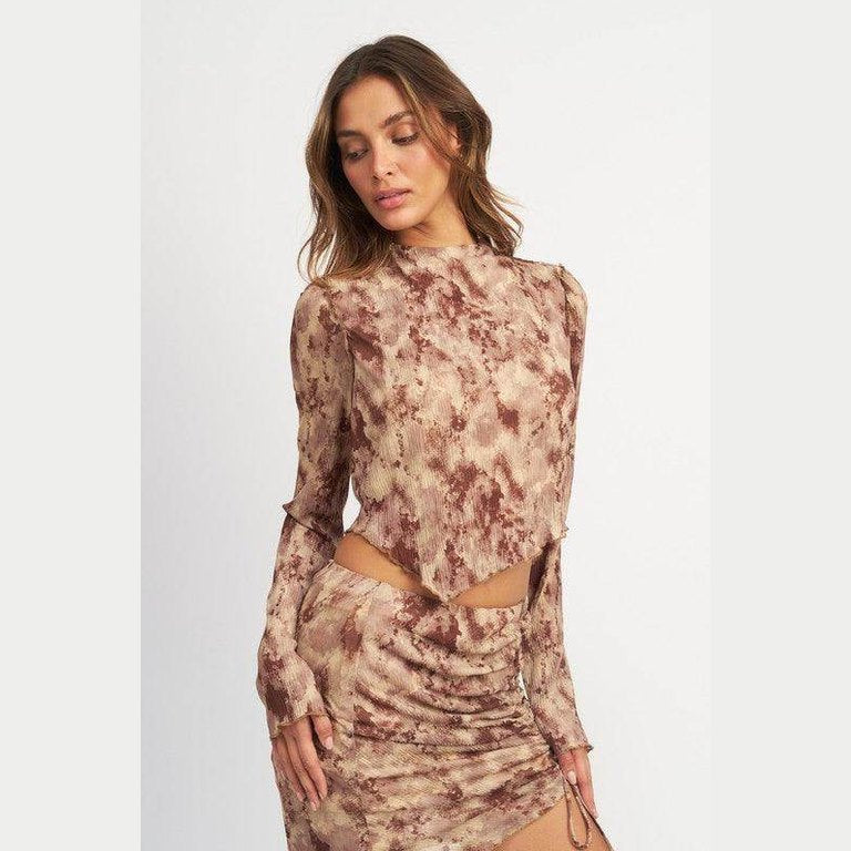 Emory Park Women's Cropped Top in Abstract Pattern for elevated casual wear styling