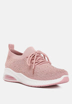 Elizha Stud Embellished Lace Up Sneakers