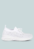 Elizha Stud Embellished Lace Up Sneakers