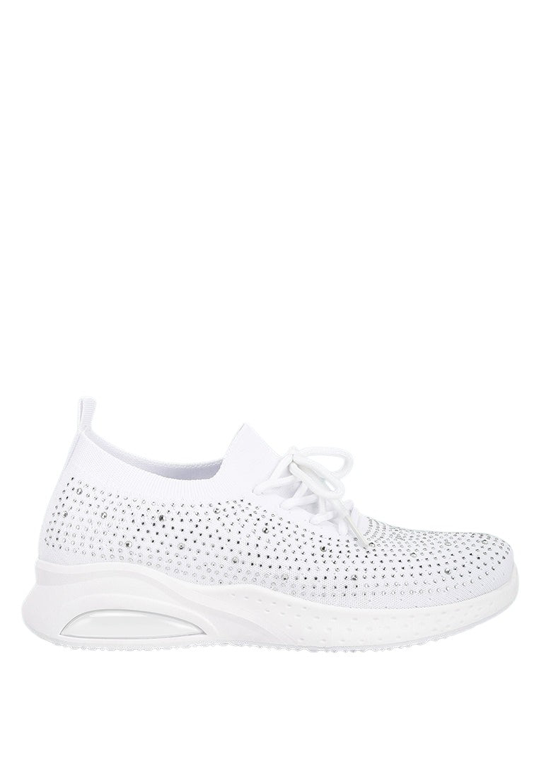 Elizha Stud Embellished Lace Up Sneakers