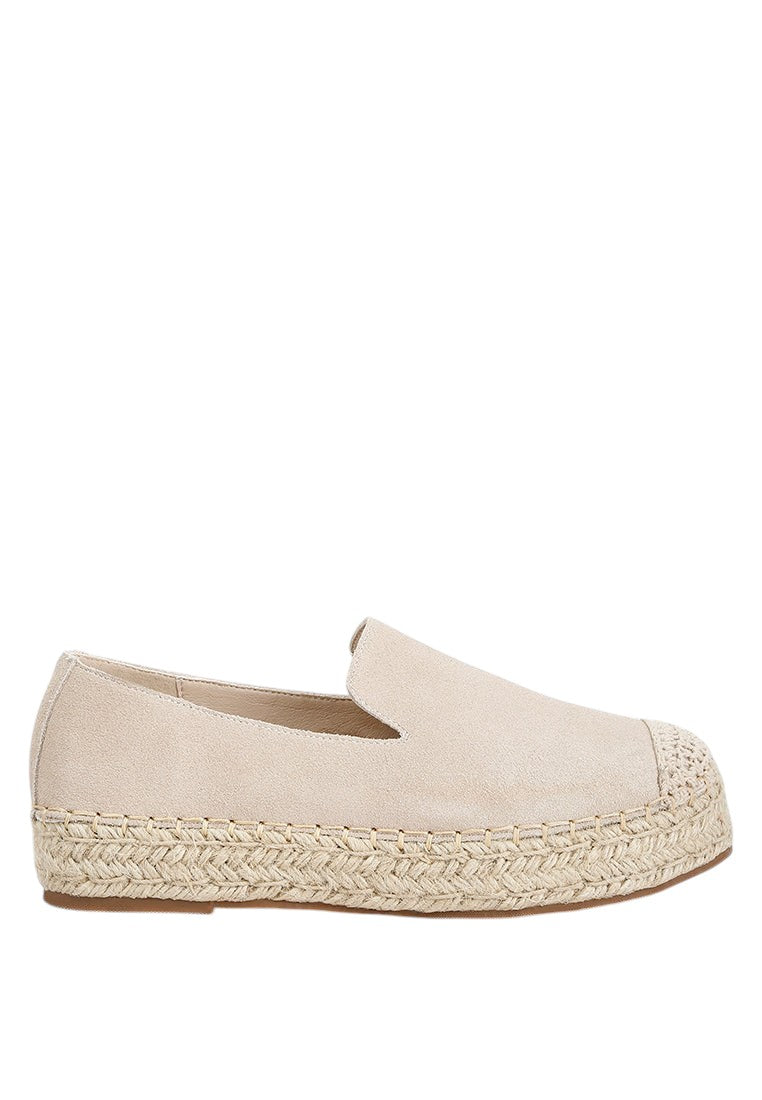 Ellerie Soft Suede Flatform Heel Espadrilles