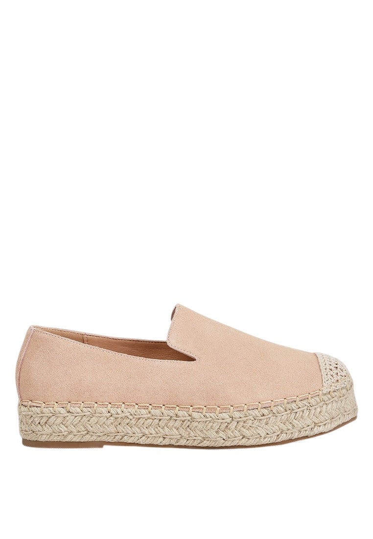 Ellerie Soft Suede Flatform Heel Espadrilles