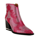 Embellished pink ankle boots for women with a stylish design and elegant heel for a trendy look