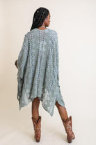 Women's Sweaters - Cardigans Embroidered Zig Zag Soft Kimono Open Front