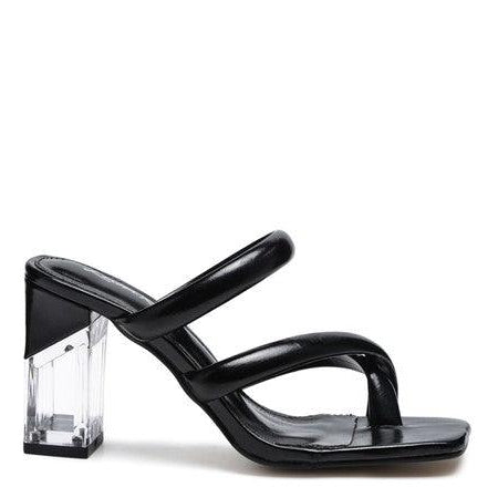 Women's Shoes - Heels Erised Clear Heel Toe Ring Slides