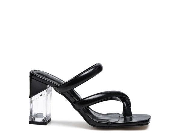 Women's Shoes - Heels Erised Clear Heel Toe Ring Slides