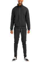 Men's 2PC Track Set in Black from VacationGrabs, perfect essential mens activewear for workouts