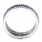 Elegant eternity band with blue stones, featuring a shimmering design perfect for any occasion