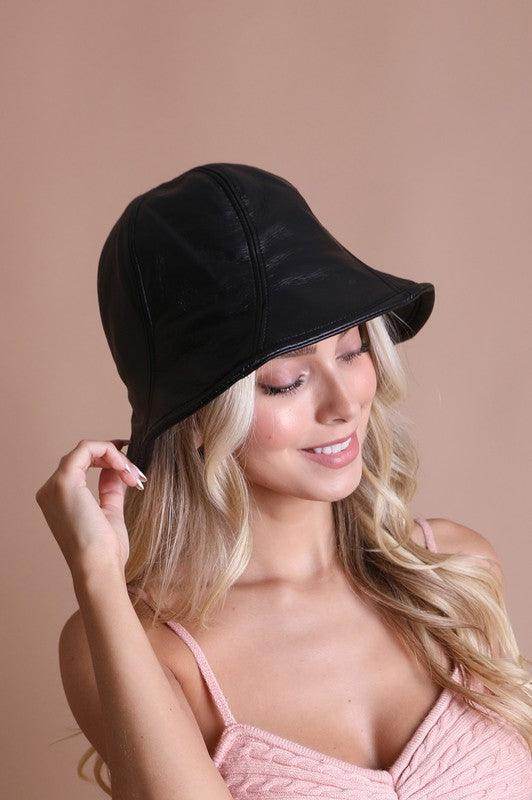 Leto Accessories ethical fashion bucket hat in black, stylish and sustainable headwear for women