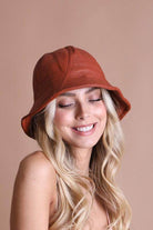 Leto Accessories ethical fashion bucket hat in rust color designed for stylish women