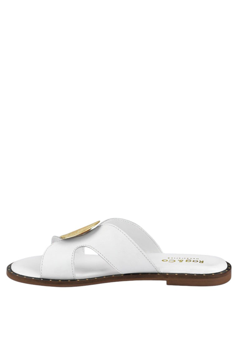 Eudora Buckle Embllished Slip Ons