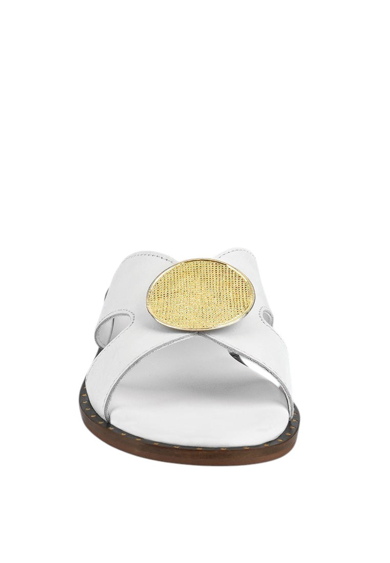 Eudora Buckle Embllished Slip Ons