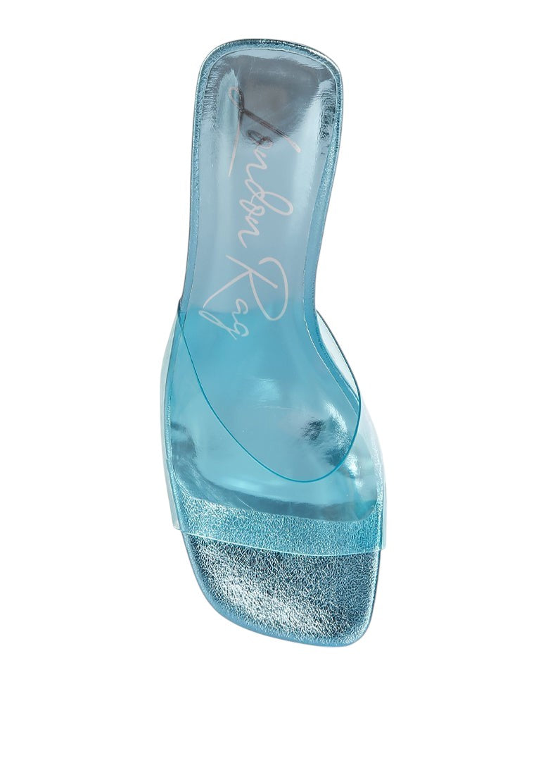 Eugnie Clear Straps Block Heel Sandals