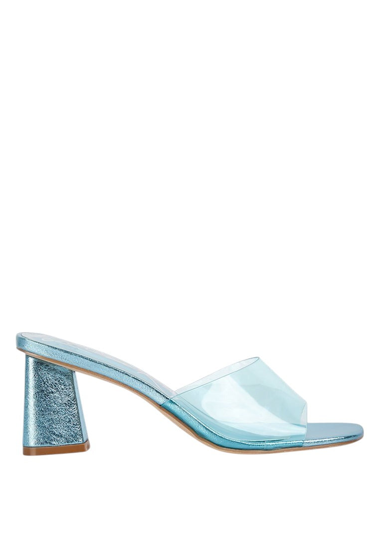 Eugnie Clear Straps Block Heel Sandals