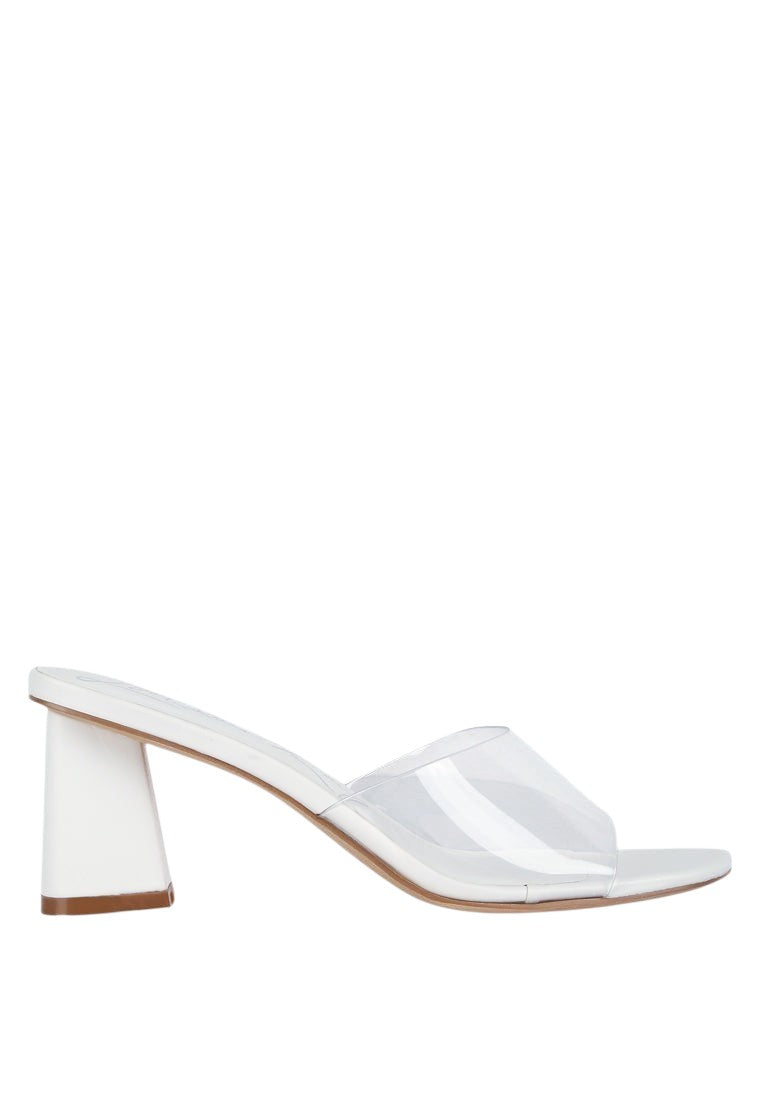 Eugnie Clear Straps Block Heel Sandals