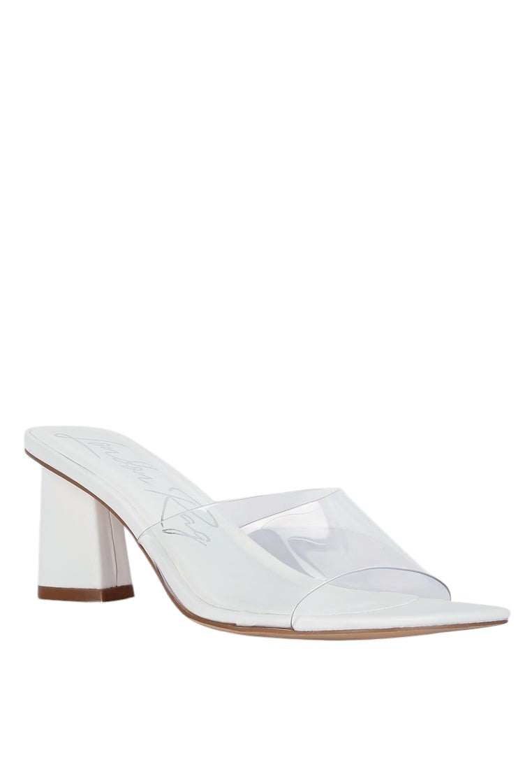 Eugnie Clear Straps Block Heel Sandals