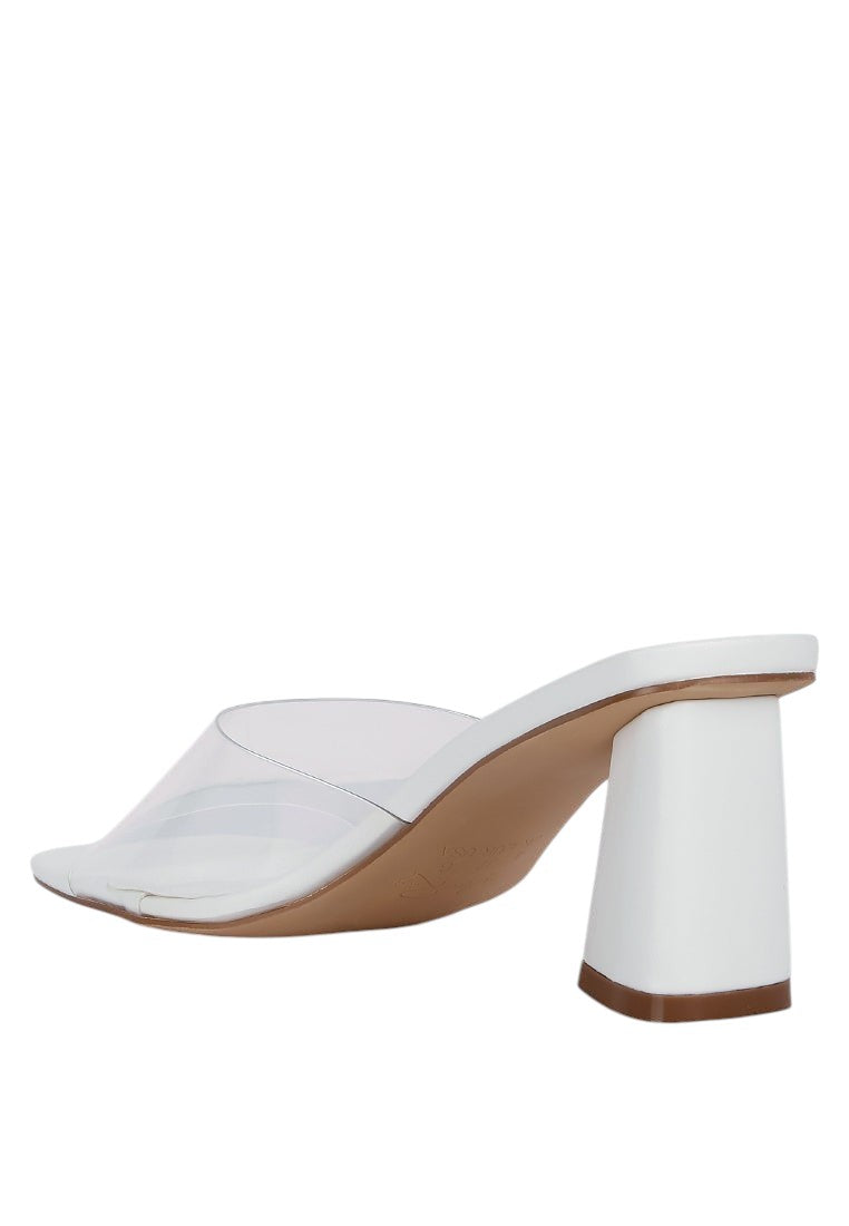 Eugnie Clear Straps Block Heel Sandals