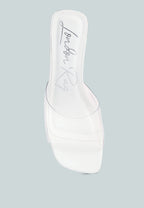 Eugnie Clear Straps Block Heel Sandals