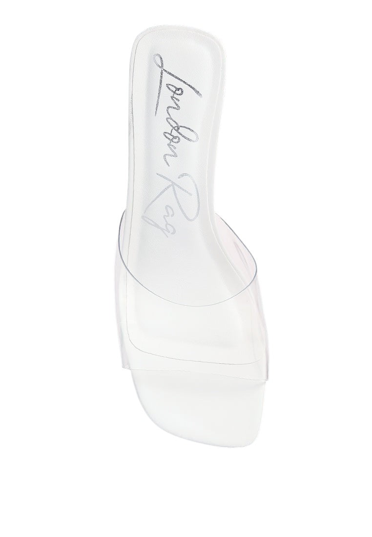 Eugnie Clear Straps Block Heel Sandals