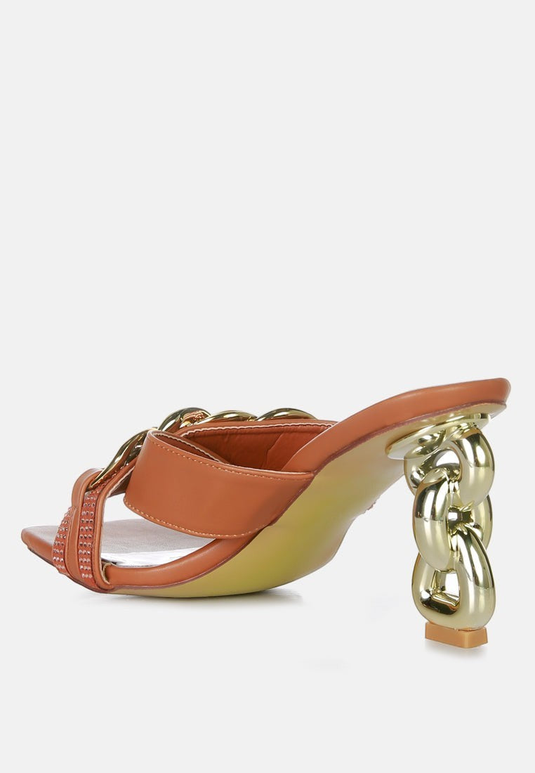 Sandales Evelane métallisées à strass