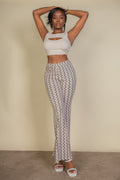 Women's high waist patterned jeans, stylish and comfy for casual wear