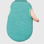 Green exfoliating gloves for dead skin removal and smooth skin