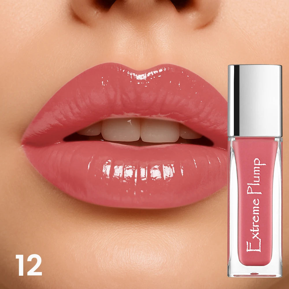 Extreme Plump lip gloss in pink for glossy, hydrated lips