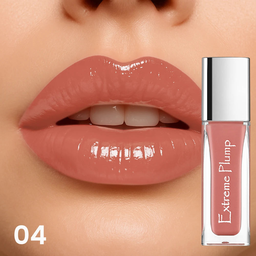 Extreme Plump lip gloss in nude, perfect for glossy lips