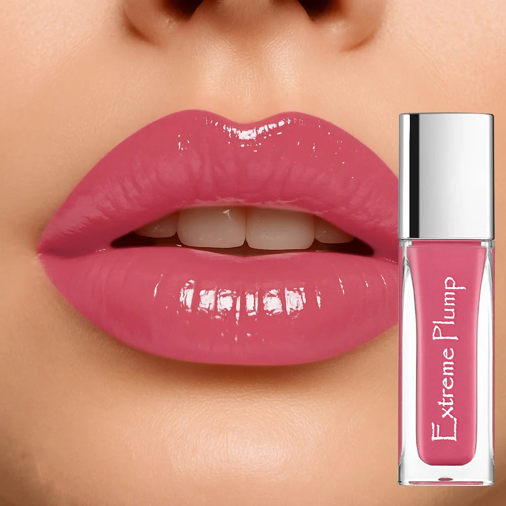 VacationGrabs Extreme Plump lip gloss in vibrant pink for a shiny finish