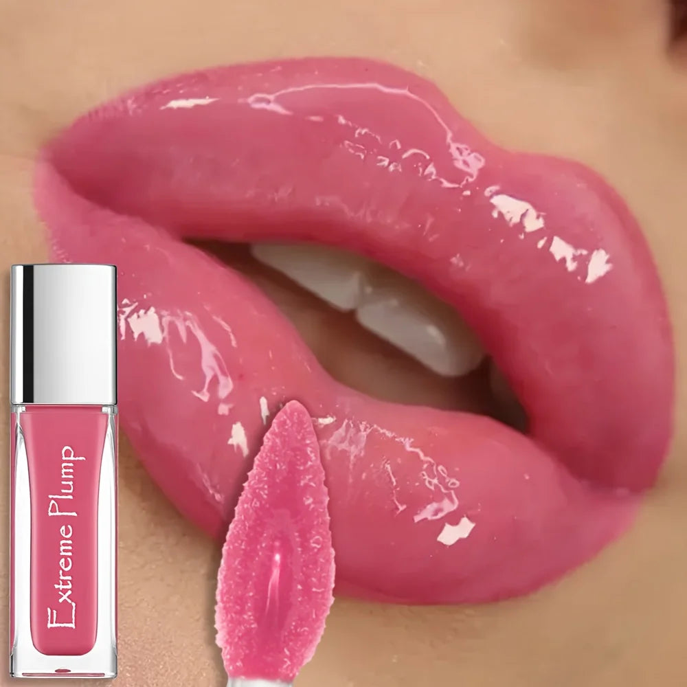 Extreme Pump lip gloss in pink, perfect for a glossy finish