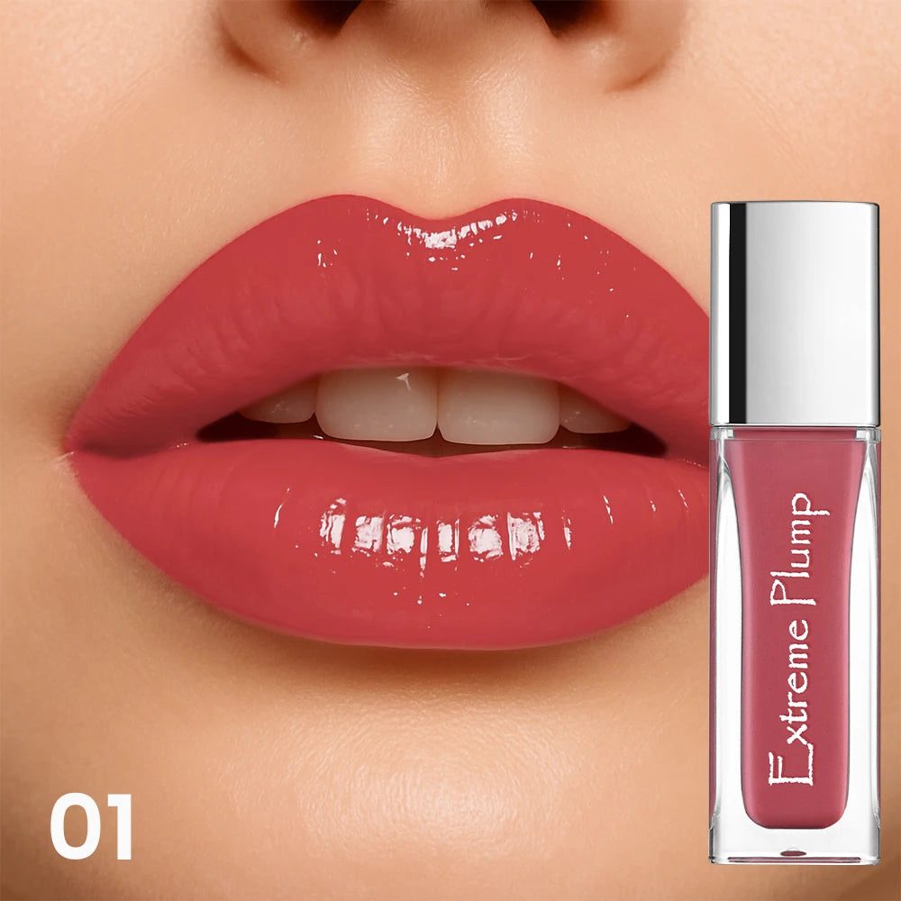 Extreme Plump lip gloss in pink for hydrated, shiny lips