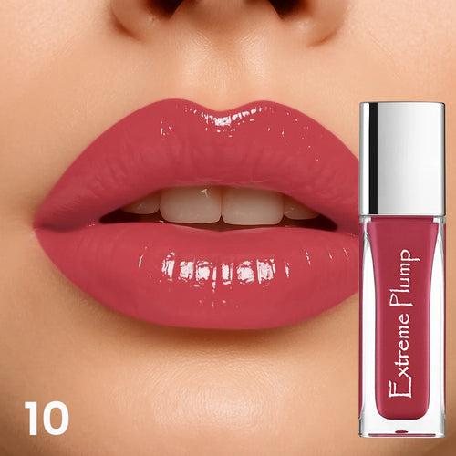 Extreme Plump lip gloss in rosy pink, perfect for enhancing lips
