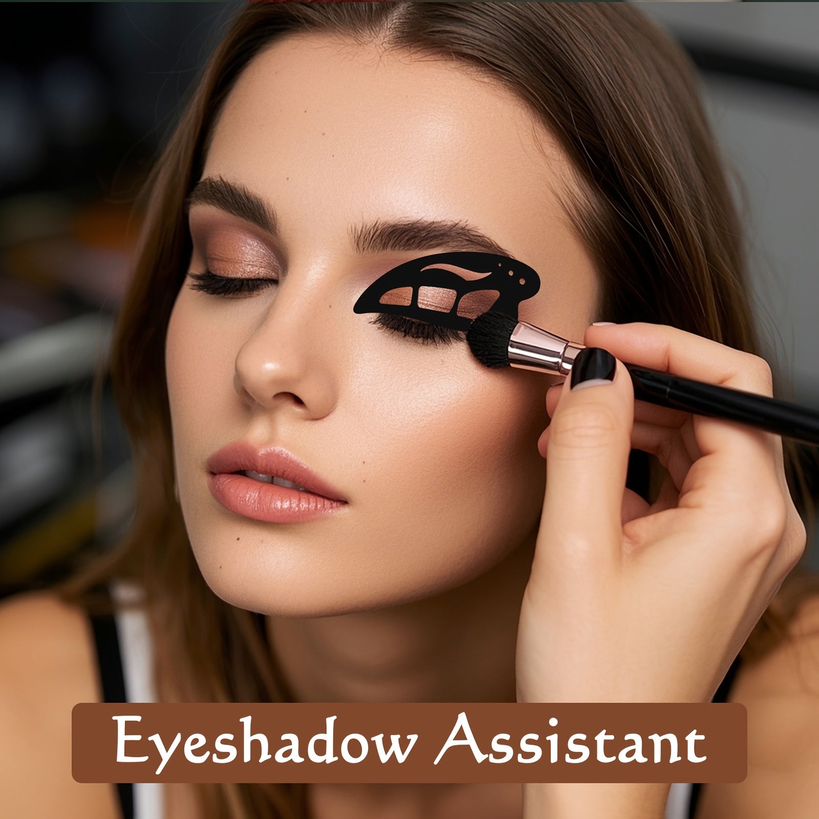 Eye primer makeup for a smooth eyeshadow application on model