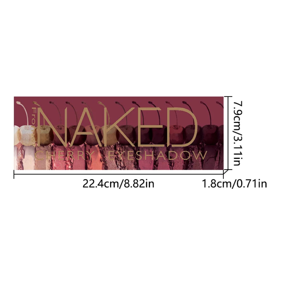 12-color eyeshadow palette with brown and pink shades (photo 6 of 7)