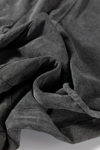 Mineral Wash High Waist Raw Hem Pants