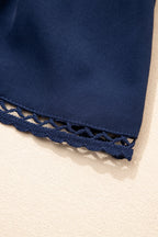 Plus Size Boho Frilled Elastic Waist Shorts