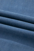 Solid Mineral Wash Drawstring Wide Leg Pants