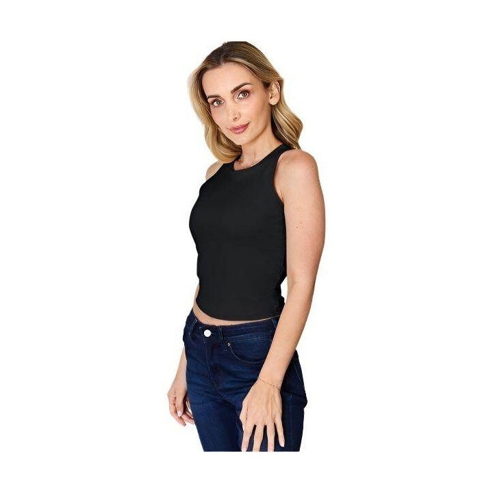 Essential Round-Neck Slim Tank - VacationGrabs