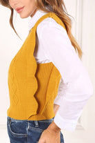 Women's SweatersRuffle sweater vest - VacationGrabs