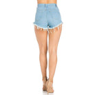 Kim High Rise Short in Light Blue - VacationGrabs