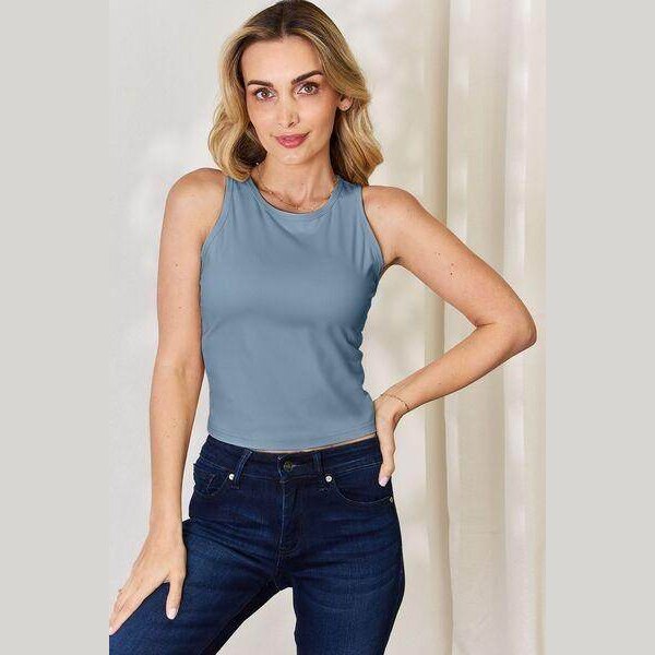 Essential Round-Neck Slim Tank - VacationGrabs