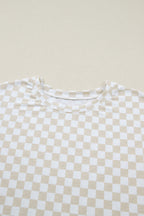 Checker Short Sleeve Tee & Pants Lounge Set
