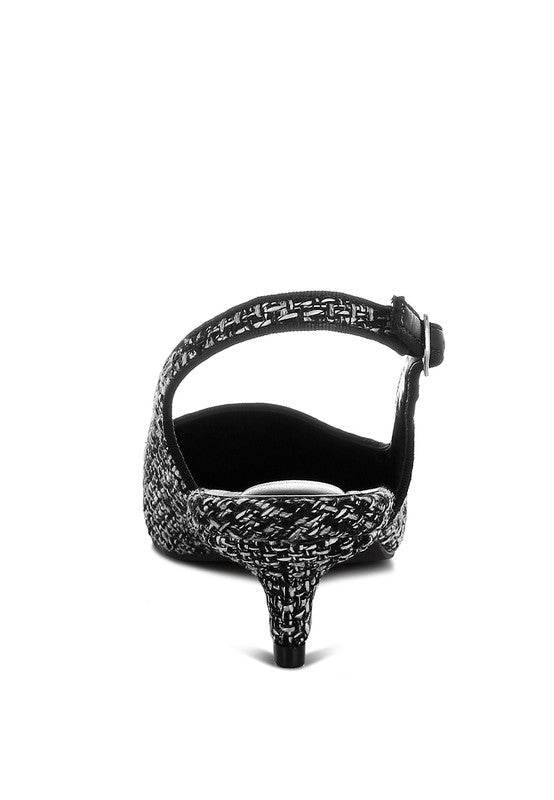 Zehra Boucle Slingback Sandals - VacationGrabs