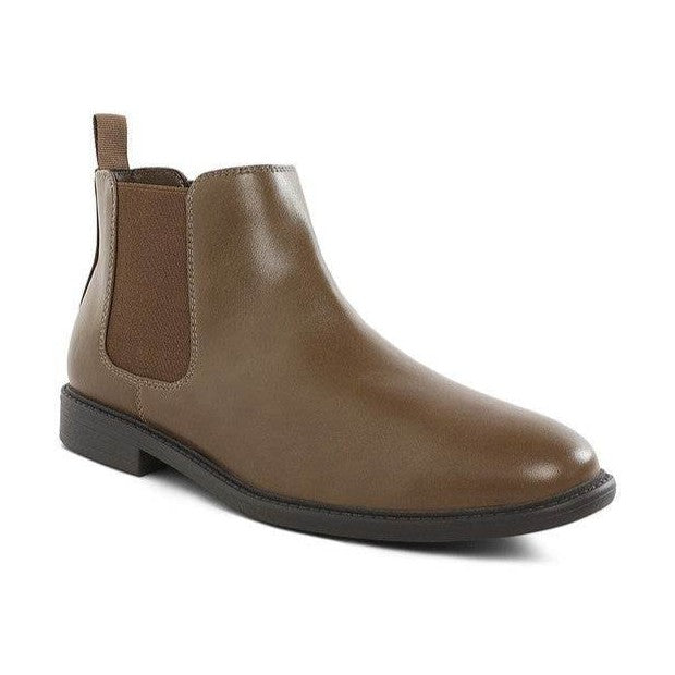 Fraser Men's Faux Leather Chelsea Boots - VacationGrabs