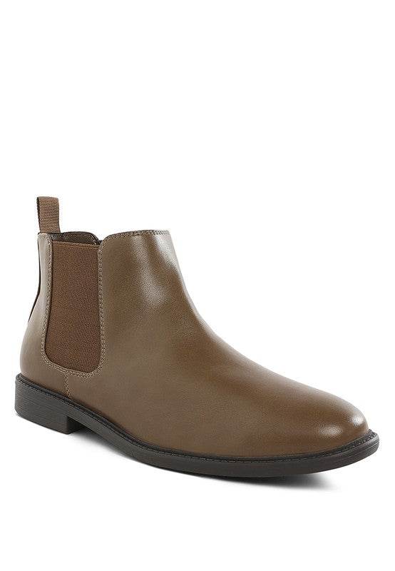 Fraser Men's Faux Leather Chelsea Boots - VacationGrabs