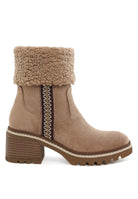 Women's Shoes - BootsWoolly Faux Fur & Embroidery Detail Boots - VacationGrabs