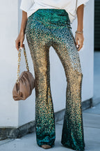 Sequin Gradient High Waist Flared Pants