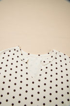 Polka Dot Waffle Knit Top and Pants Lounge Set