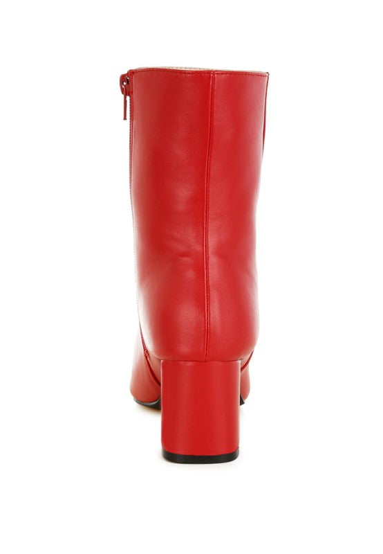 Red Rag Company metallic accent ankle boots with a chunky heel for stylish women